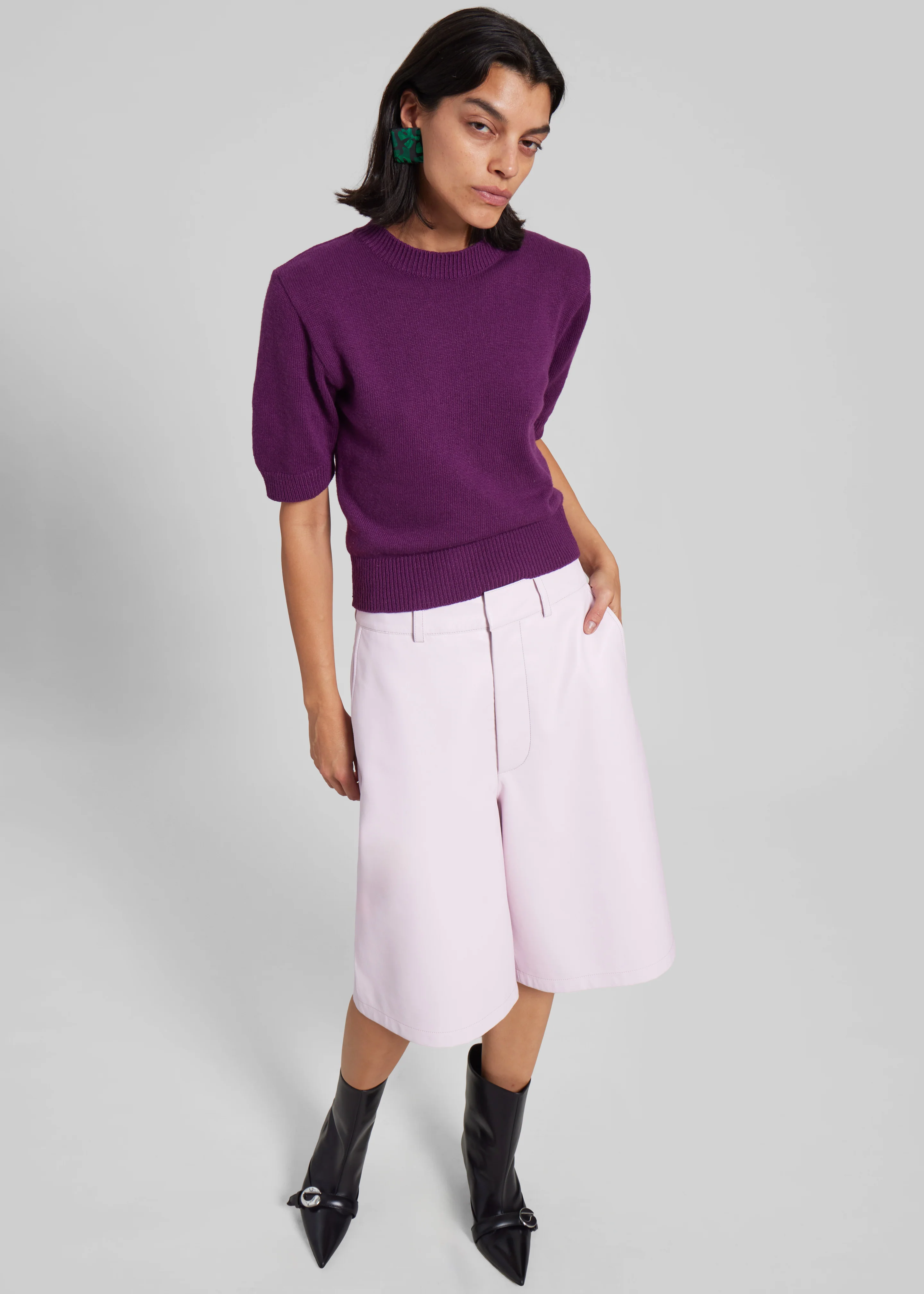 Zoersel Knit Top - Purple - Image 5