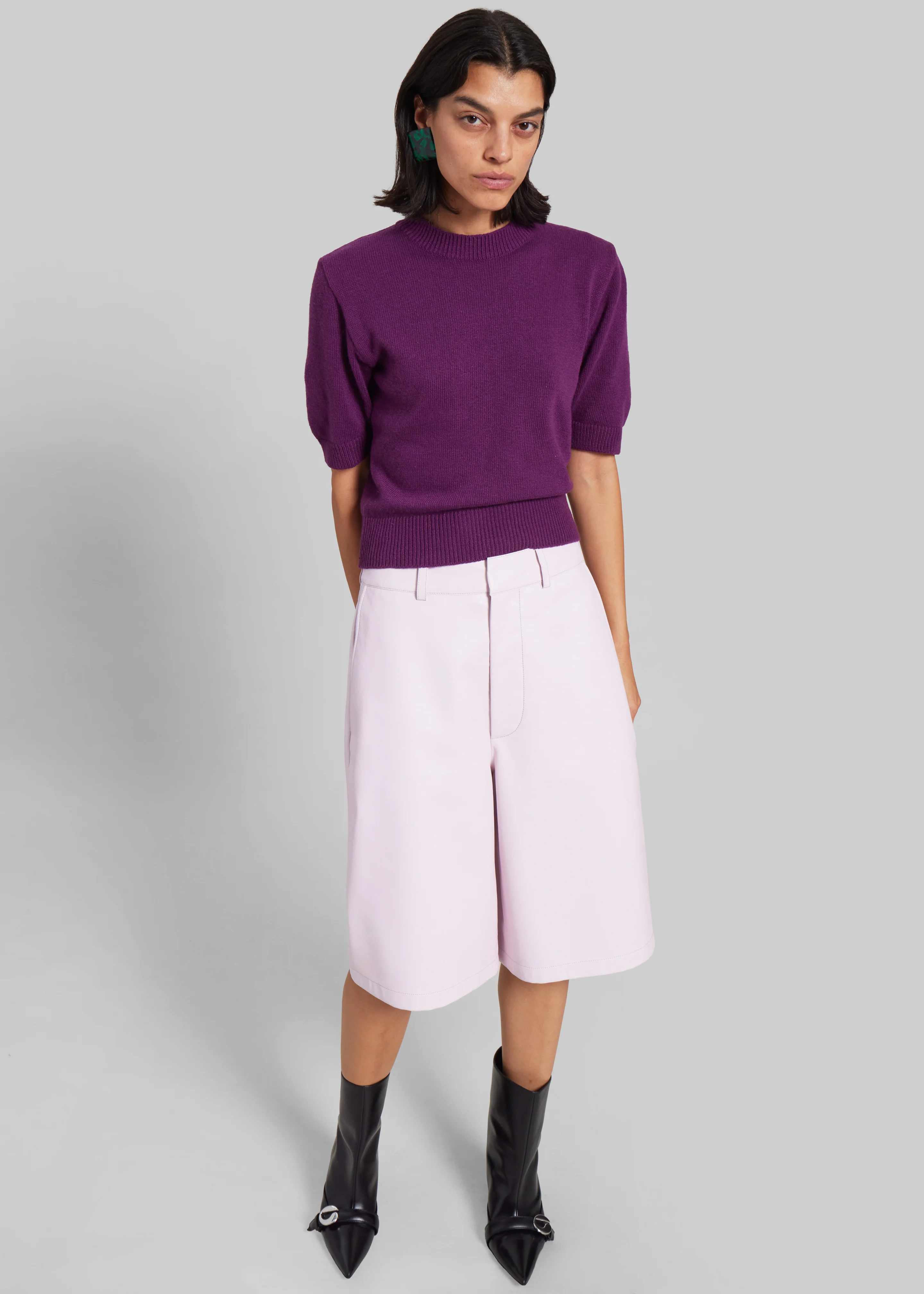 Zoersel Knit Top - Purple - Image 6