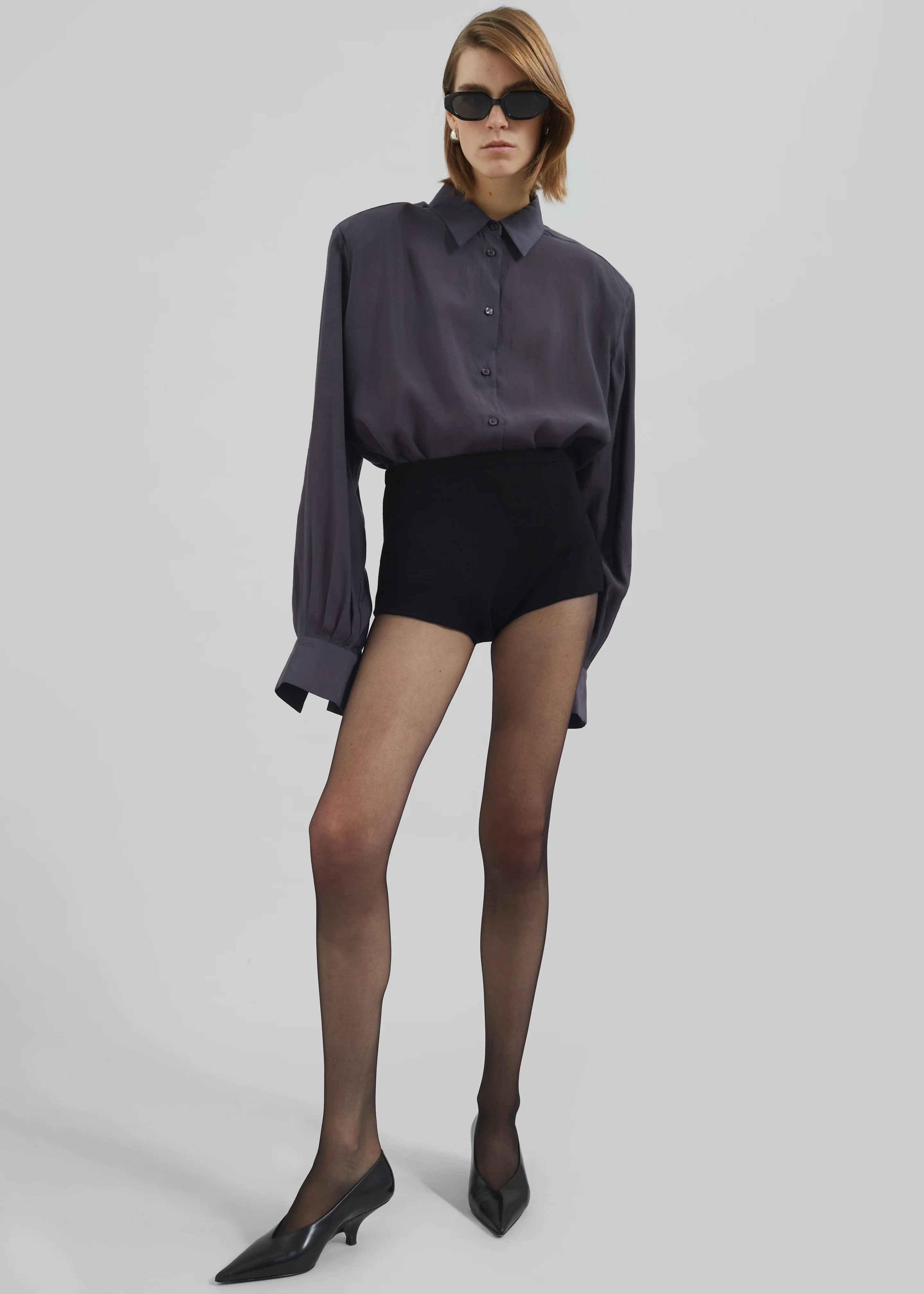 Zoula Padded Shirt - Charcoal - Image 2
