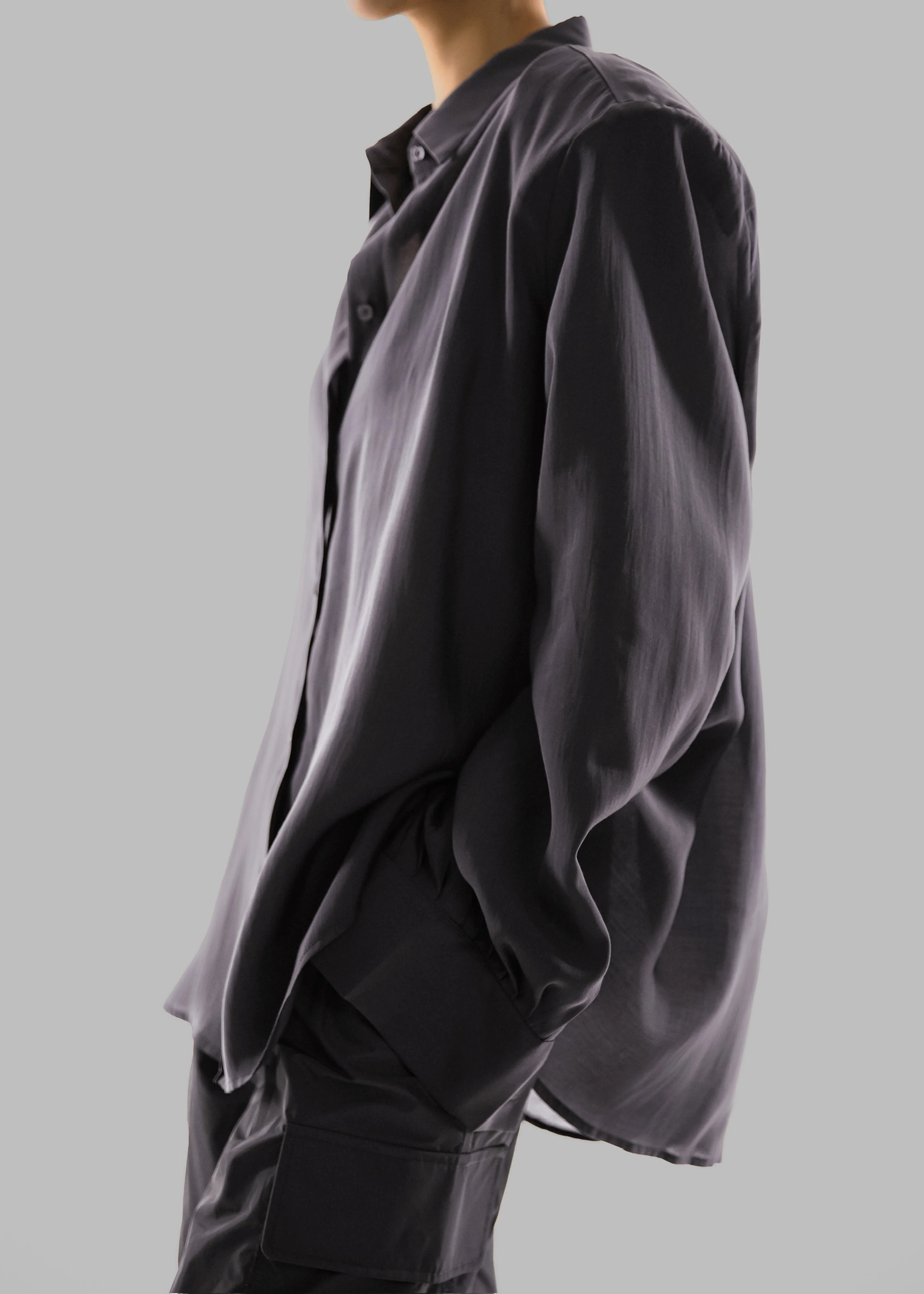 Zoula Padded Shirt - Charcoal - Image 8